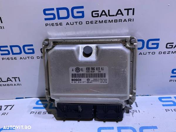 Calculator Motor ECU VW Bora 1.9TDI 131cp ASZ 1998 - 2005 COD : 038 906 019 HJ / 038906019HJ / 0281010977 - 1