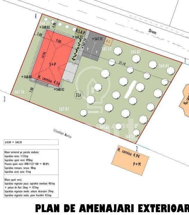 Teren plan autorizat casa individuala Borhanci 1122 mp - Imagine principală: 3/6