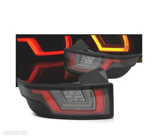 FAROLINS TRASEIROS LED DINÂMICO PARA RANGE ROVER EVOQUE 11- BLACK PRETO - 2