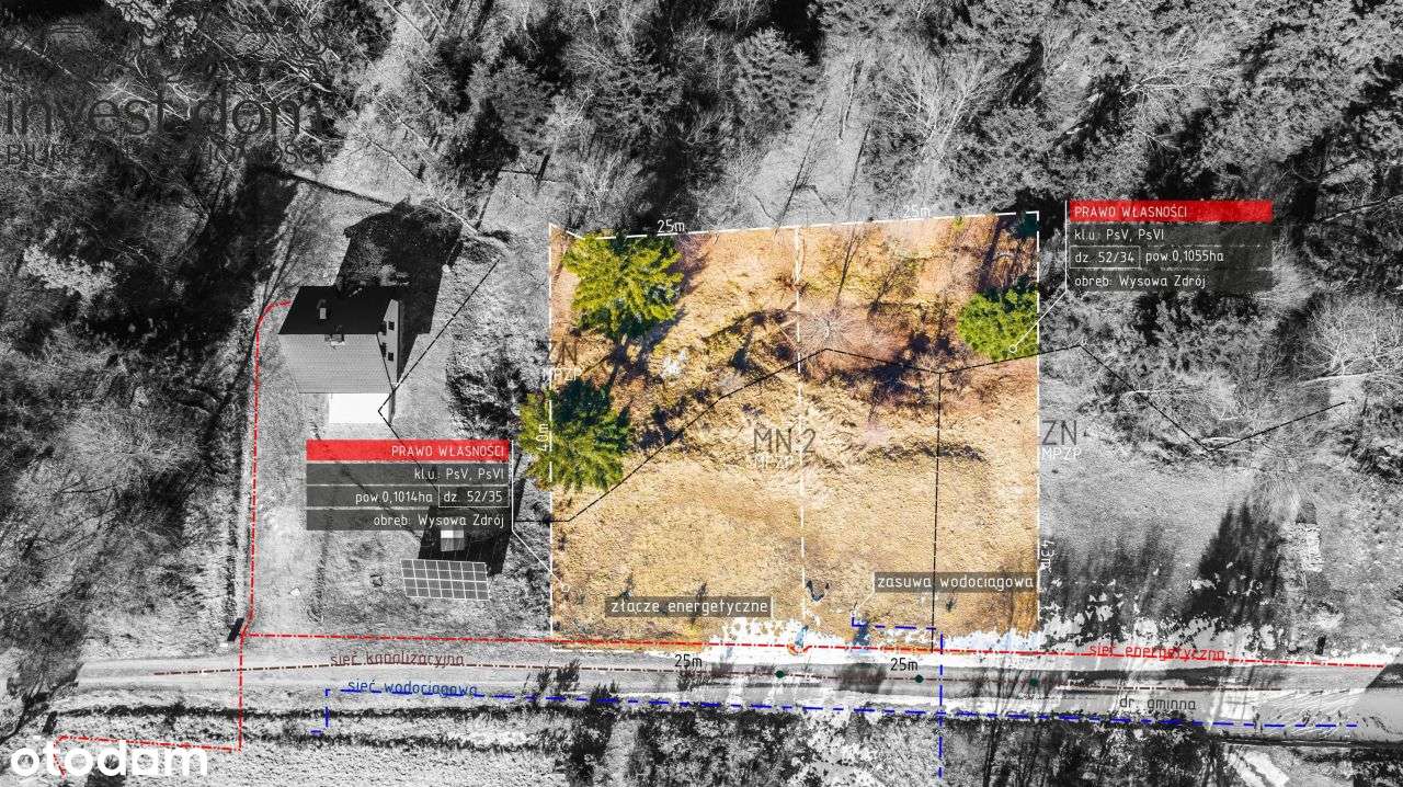 Działka w pełni uzbrojona pod lasem w Wysowej Z.! - Pełny obrazek: 4/13