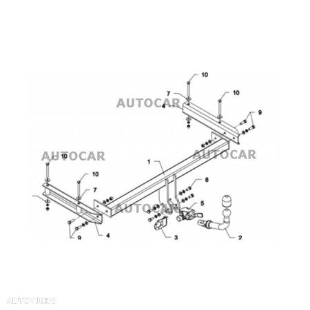 Carlig de remorcare pentru Audi A 7 - 5 usi - sistem semidemontabil - cu suruburi - din 03.2011/- - 5