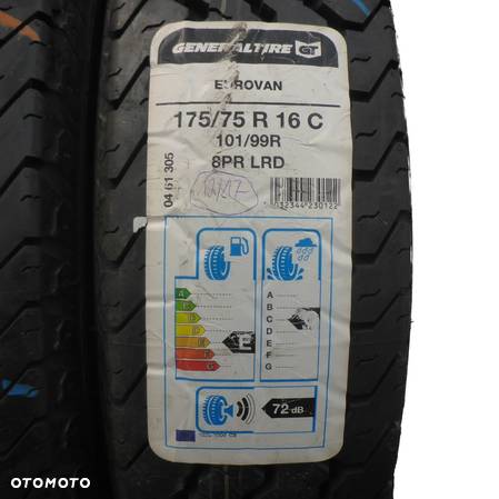 2 x GENERAL 175/75 R16C 101/99R Eurovan Lato 2017 Jak Nowe Nieużywane - 2