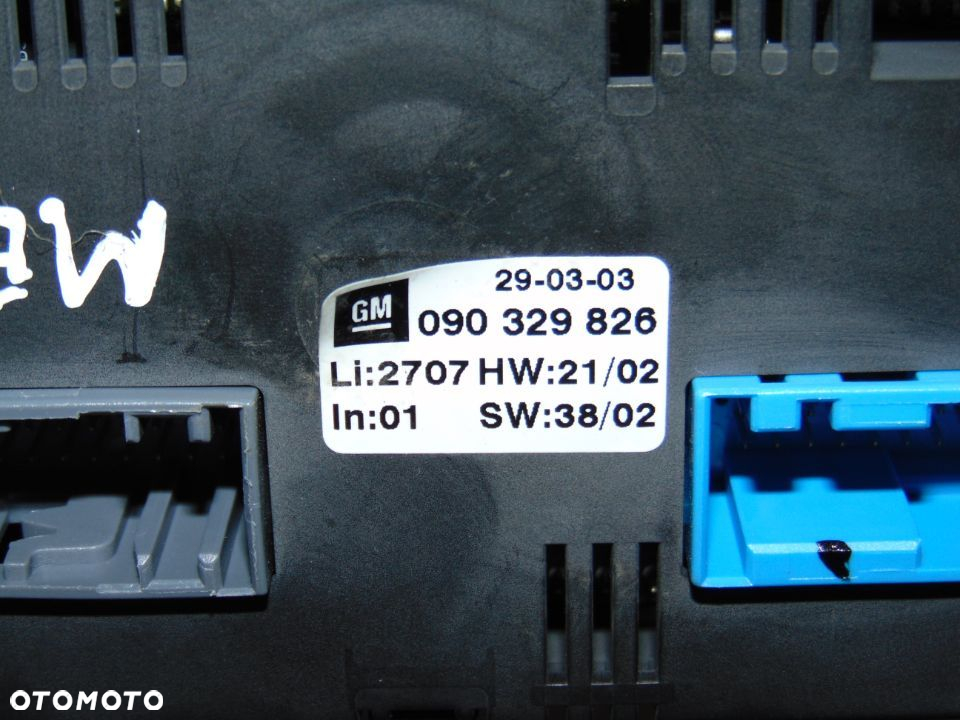 ORYGINAŁ panel przełącznik nawiewu nadmuchu klimy klimatyzacji 090329826 Opel Meriva A 02-10r - 7