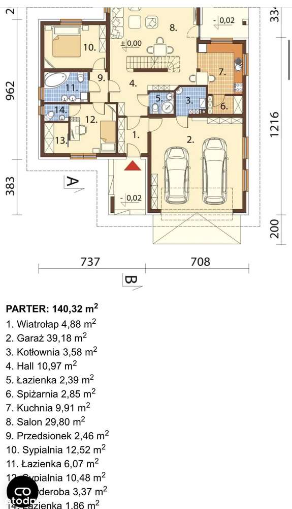 Nowoczesny dom parterowy 95 m² w trakcie budowy – działka 9 ar – Sumin-6