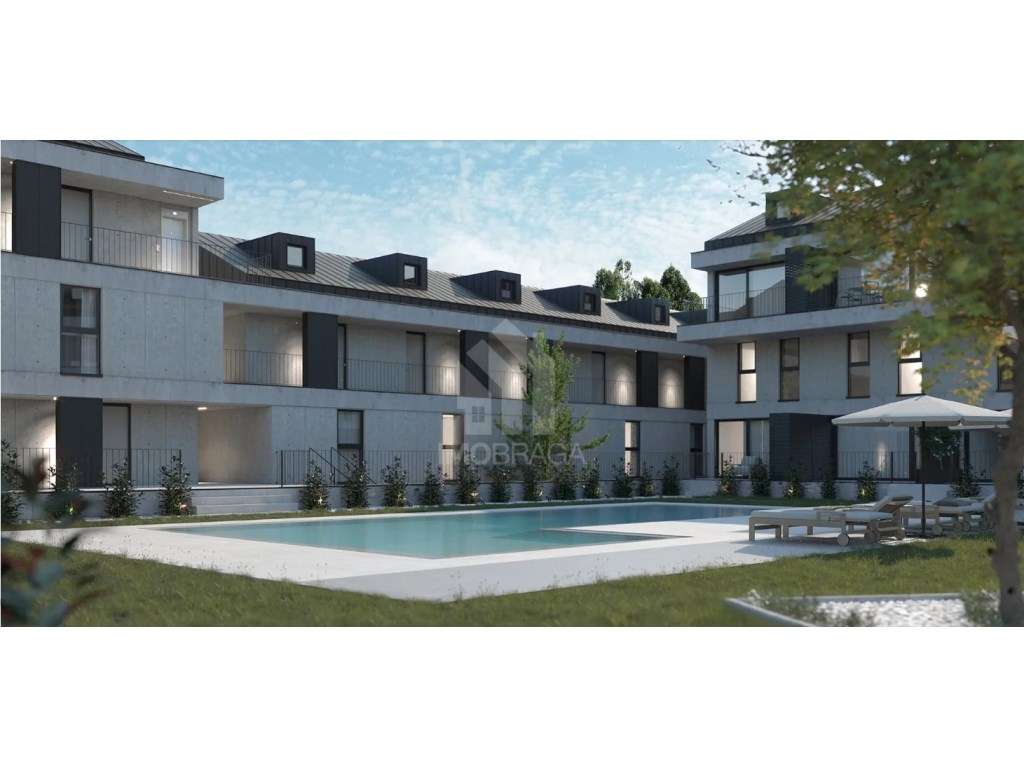 APARTAMENTO T0+2 DUPLEX COM VARANDA, PISCINA E GARAGEM | SETE FONTE...-0