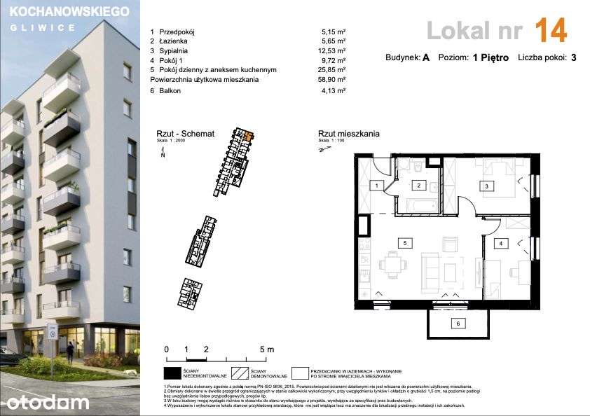 Osiedle Kochanowskiego| 3-pok. | A14 | NEGOCJUJ - Pełny obrazek: 2/7