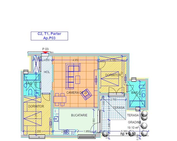 Apartament 3 camere, rate fixe la dezvoltator 30 ani, avans 10.000 E-0