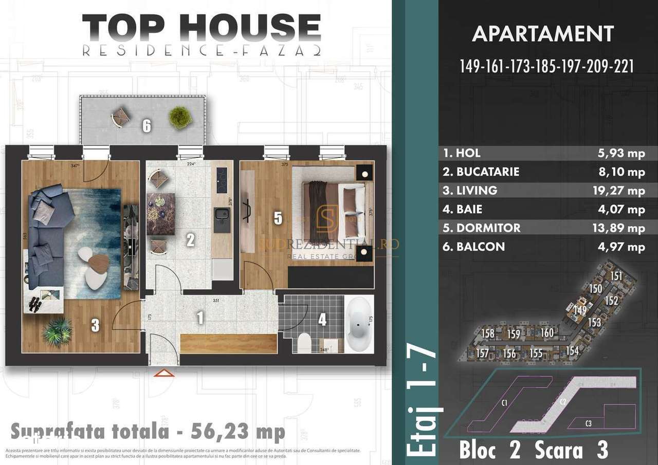 Apartament cu 2 camere,  zona excelenta in Sectorul 4, Comision 0 - Imagine principală: 5/20