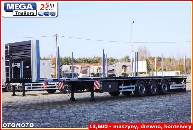 Mega Platforma 13.60 m, DMC 48 Ton - kontenery, palety, stal -UNIWERSALNA !!! - 2