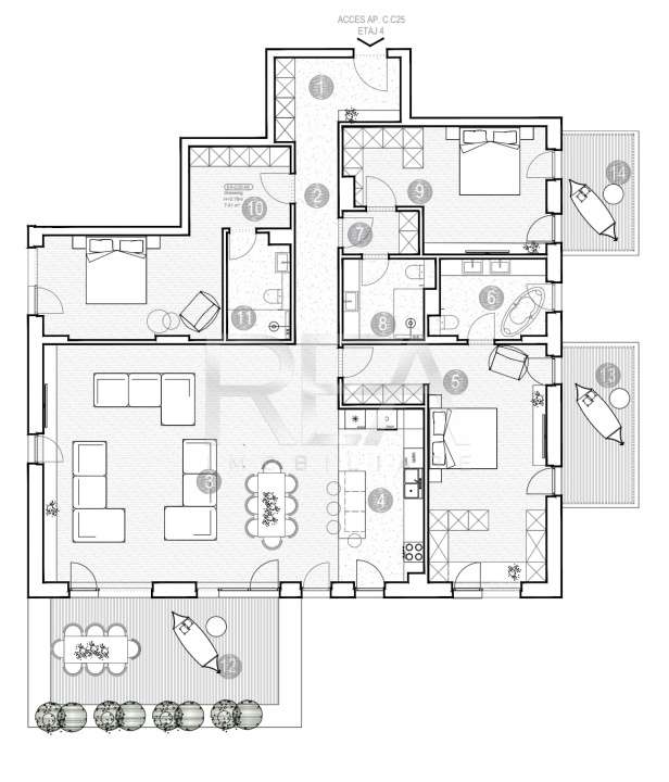 Apartament 4 camere, Green Lake, Grivita