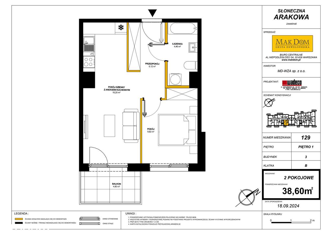 2-pokojowe mieszkanie 38m2 + balkon Bezpośrednio - Pełny obrazek: 2/7