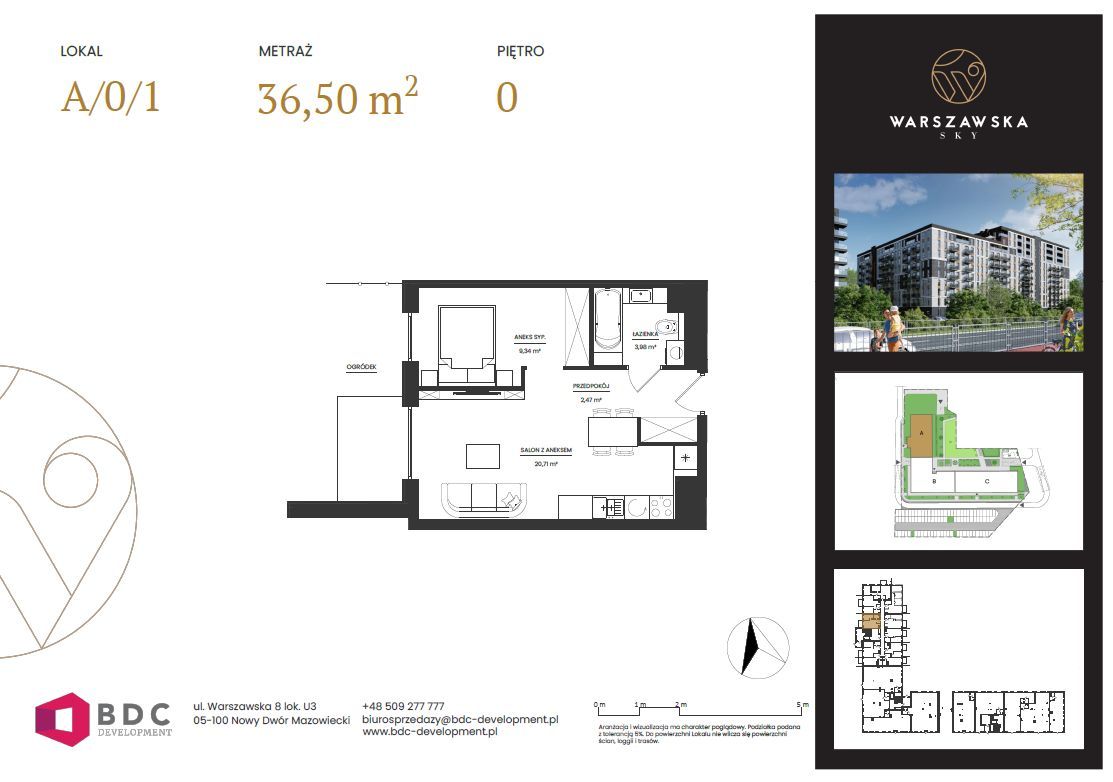 kawalerka z aneksem syp, 36,50m2