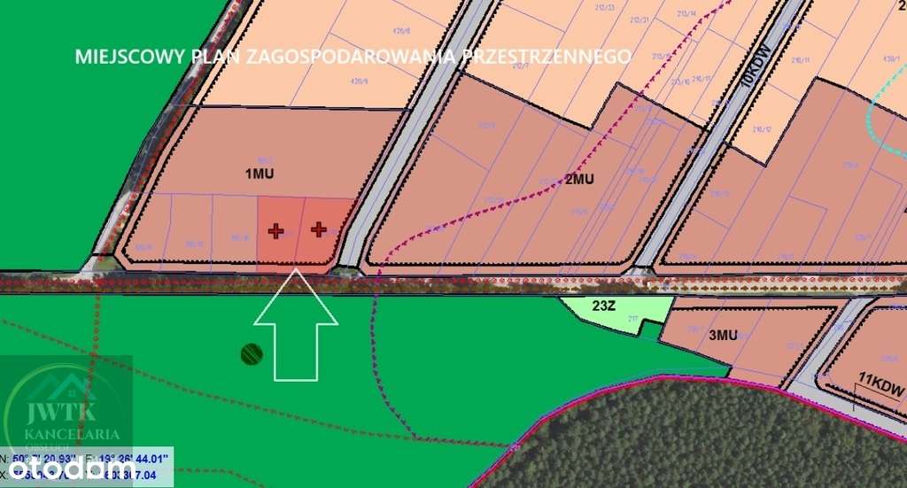 Działka mieszkaniowo - usługowa. Piła Kościelecka.-2