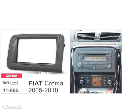 MOLDURA ADAPTADOR GRIS OSCURO PARA RADIO 2-DIN PARA FIAT CROMA - 1