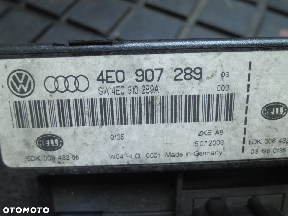 AUDI A8 D3 4E0907289 moduł sterownik komfortu - 2