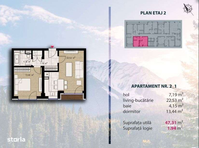Apartament 2 camere, nou · in Noble Residence · Comision 0%-7