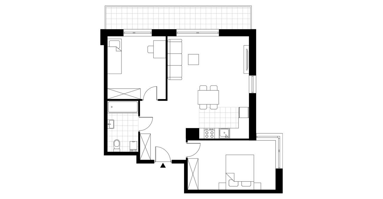 3-pokojowe mieszkanie 63m2 + taras Bez Pośredników - Pełny obrazek: 3/8