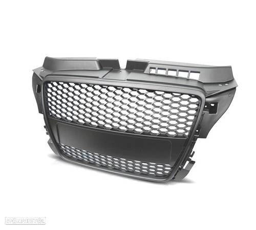 GRELHA FRONTAL LOOK RS3 PARA AUDI A3 8P 08-12 PRETO - 3