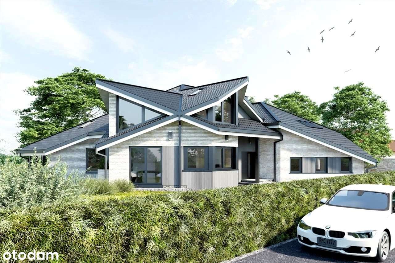 Dom wolnostojący, stan surowy otwarty, działka 12 ar - Pełny obrazek: 1/13