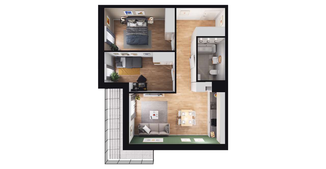 Nowe Tarnowo | mieszkanie 3-pok. | A14.23 - Pełny obrazek: 4/10