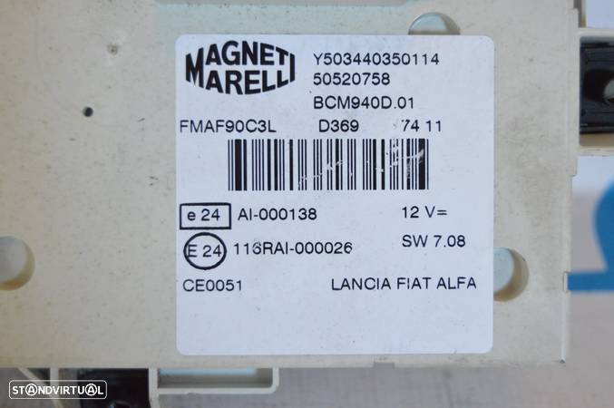 TAMPA CAIXA FUSIVEIS TAMPA PAINEL 50520758 ALFA ROMEO GIULIETTA 940 1.6 JTDM 105CV 940A3000 - 6