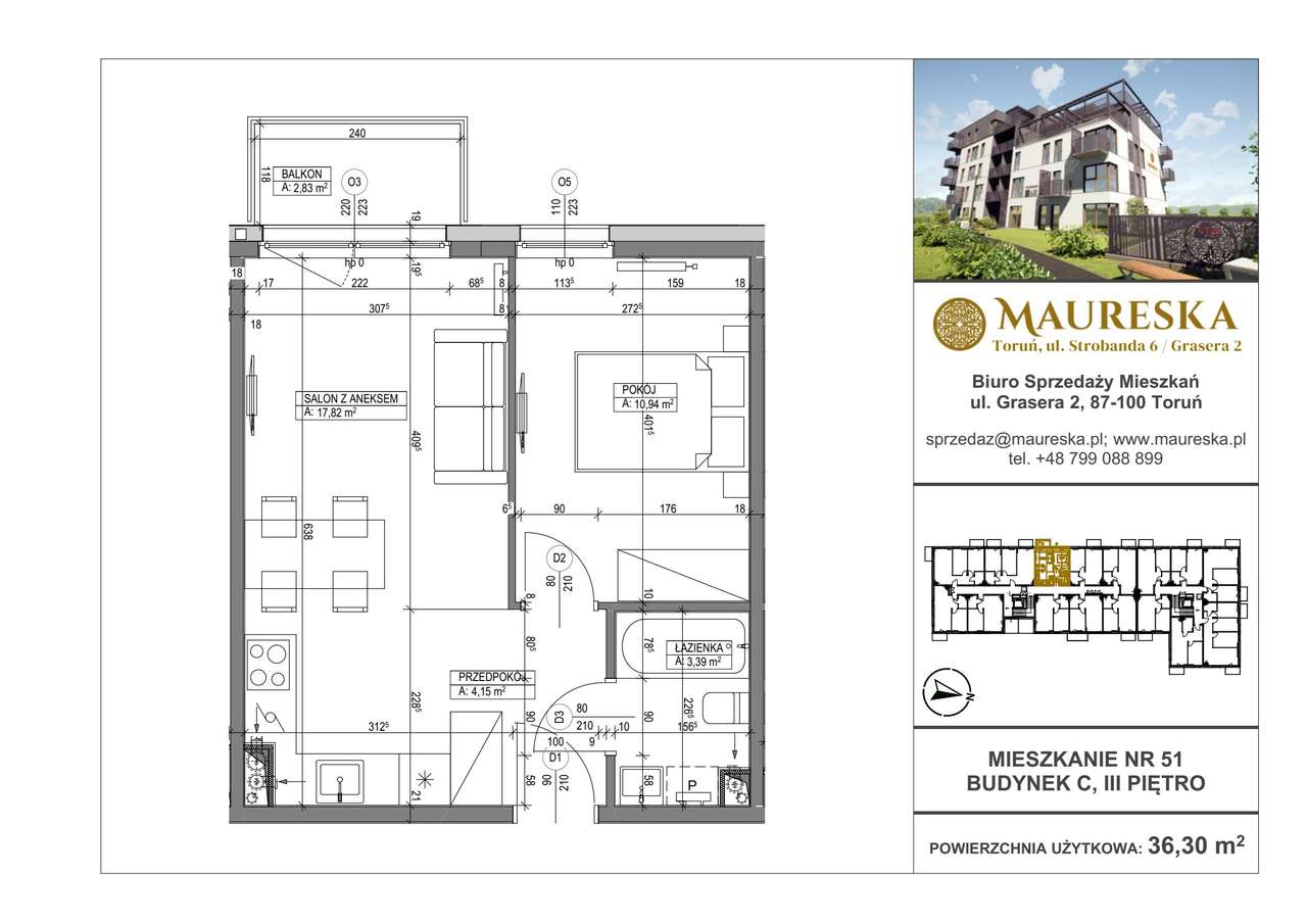 Osiedle Maureska | mieszkanie 2-pok. | C.51 - Pełny obrazek: 2/7