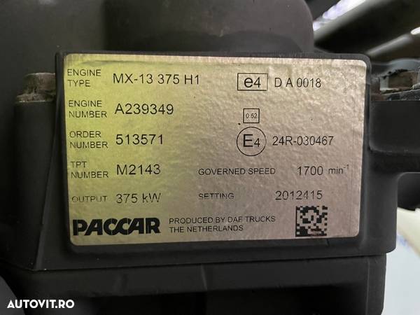 MOTOR DAF XF106 MX-13 375 H1 510CP EURO 6 - 5