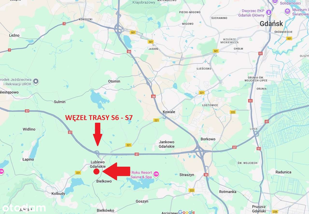 Działka dla rodziny blisko szkoły Bardzo dobry dojazd do tras S6-S7-A1 - Pełny obrazek: 2/8