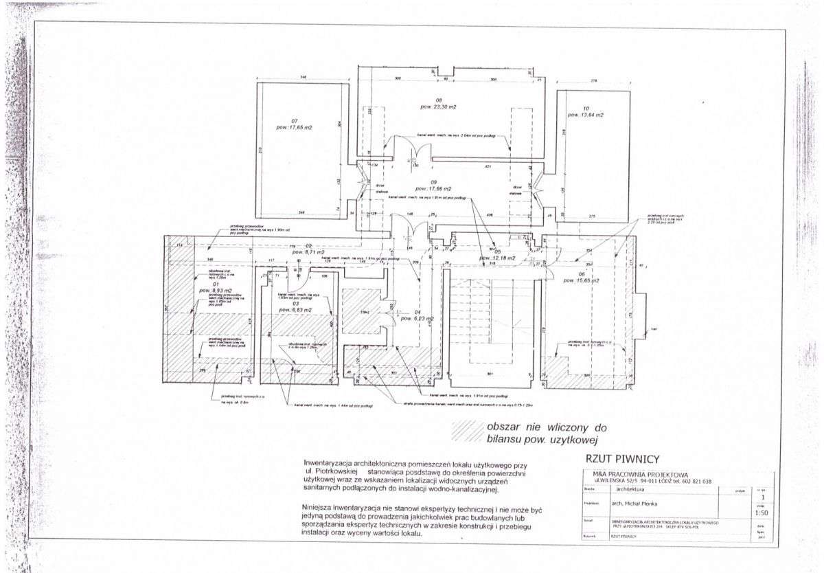 Parter, całk. pow. 522,2 m2 - Piotrkowska!-15