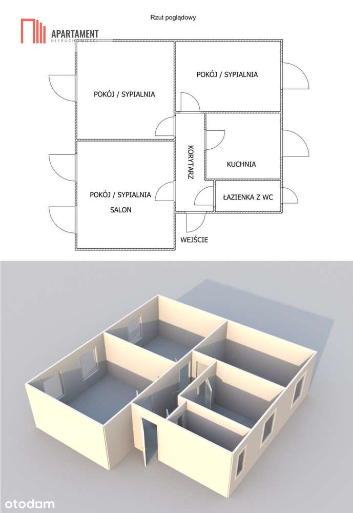 Rozkładowe 3-pokojowe mieszkanie 68m2 w Szubinie-2