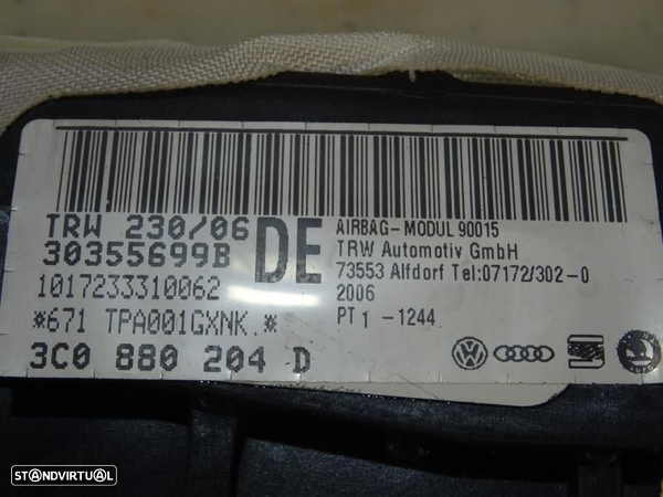 Airbag De Passageiro Volkswagen Passat (3C2)  3C0 880 204 D / 3C088020 - 6