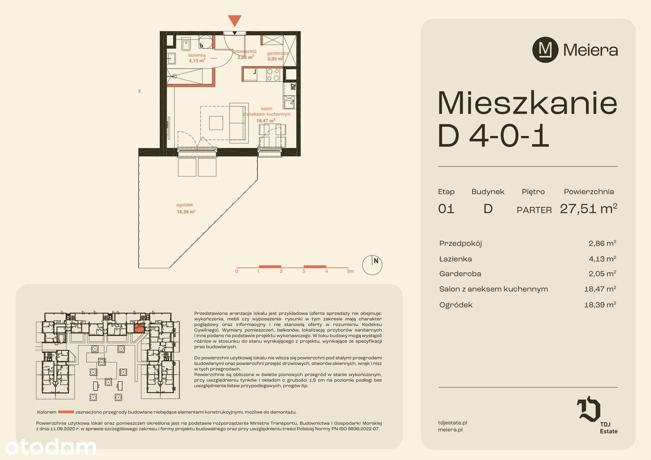 1-pokojowe mieszkanie 27m2 + ogródek Bezpośrednio - Pełny obrazek: 2/7