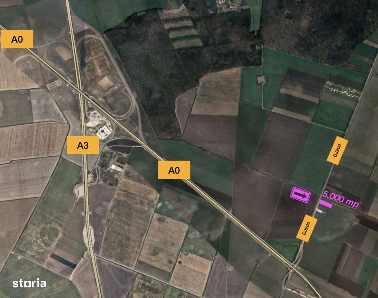 Teren 5.000 mp A0,Afumati,DJ200 - Imagine principală: 1/1