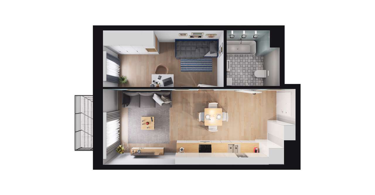 Gemini G7 | mieszkanie 2-pok. | A10-6-77 - Pełny obrazek: 5/9