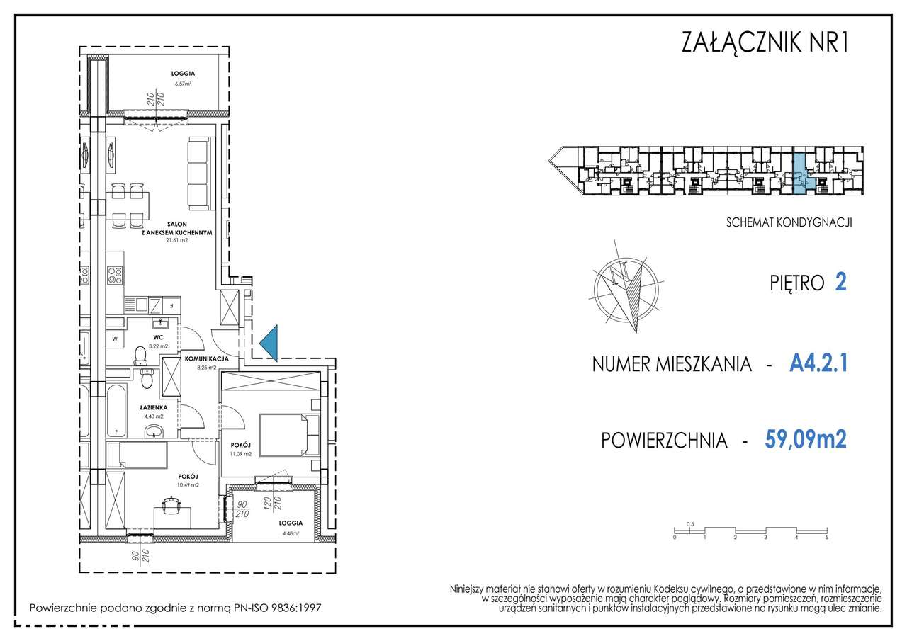 Nowe Miasto | apartament 3-pok. | A4.2.1 - Pełny obrazek: 2/9