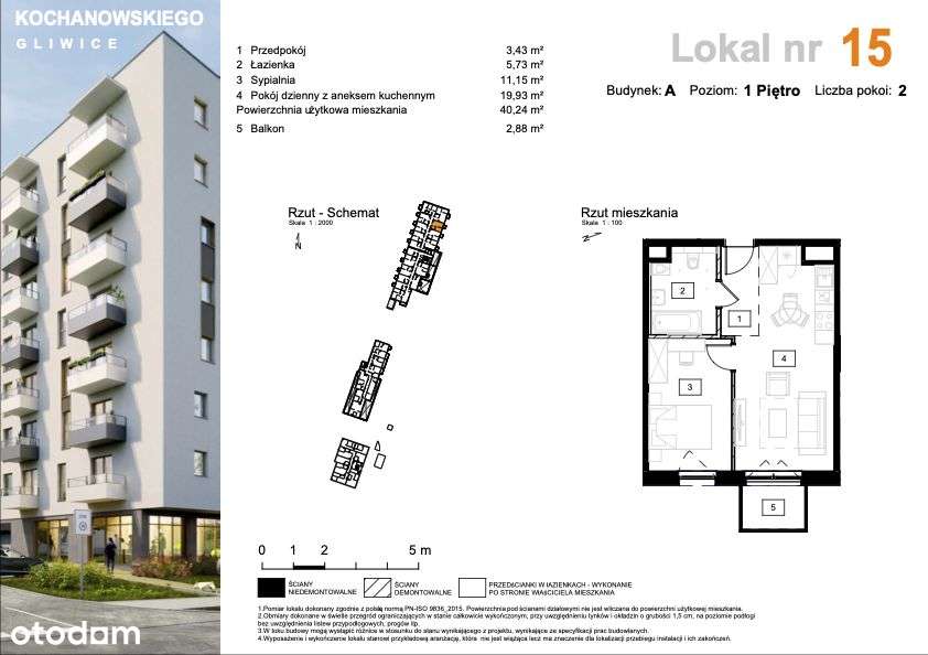 Osiedle Kochanowskiego| 2-pok. | A15 | - Pełny obrazek: 2/7