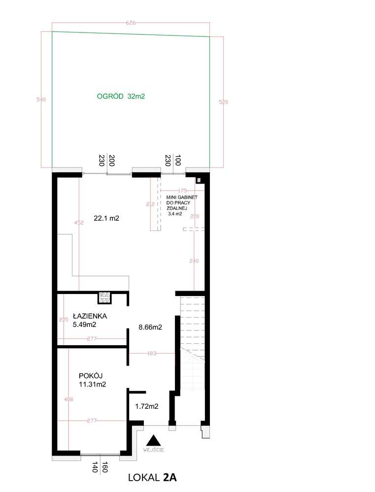 2 pokojowe z możliwością wydzielenia dodatkowego pokoju + ogród 32m2 - Pełny obrazek: 5/12