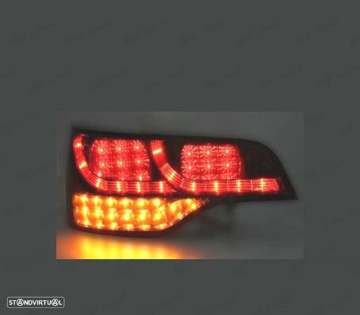 FAROLINS TRASEIROS LED PARA AUDI Q7 4L 05-09 VERMELHO ESCURECIDO - 2