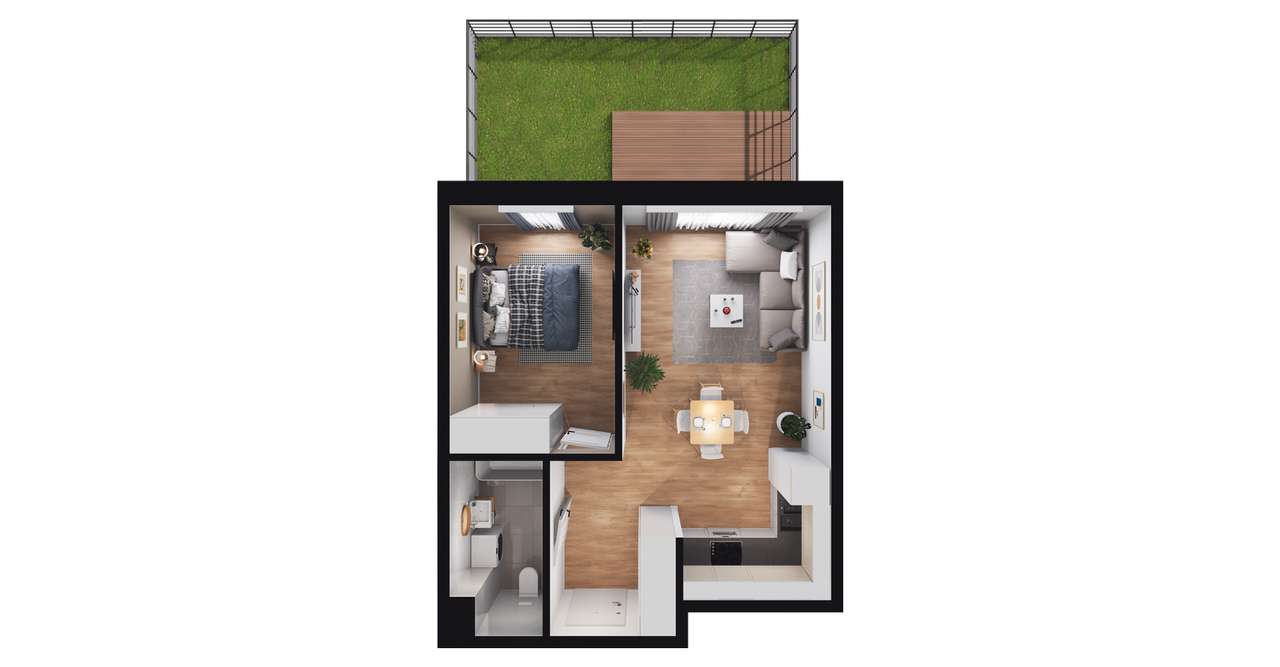 Mysłowice, Kwiatowa  | mieszkanie 2-pok. | A 0.04 - Pełny obrazek: 3/9