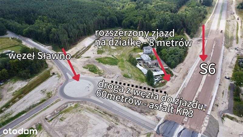 Działka usługowa na sprzedaż – przy S6, Sławno!-4