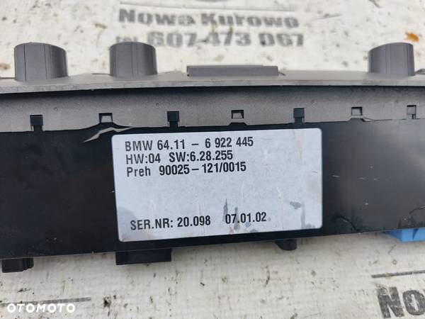 BMW E65 Panel klimatyzacji 6922445 - 4