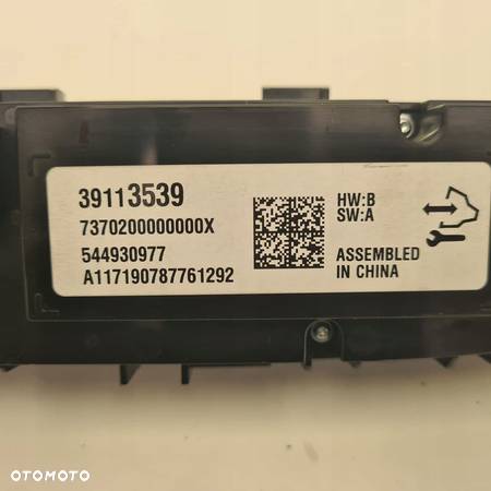 PANEL KLIMATYZACJI OPEL INSIGNIA II 39113539 - 2