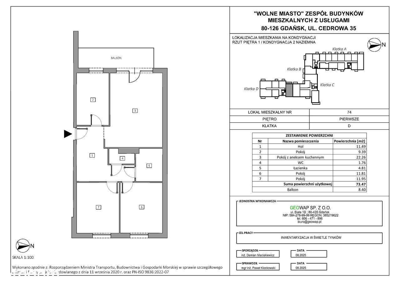 Wolne Miasto etap VII | mieszkanie 4-pok. | 74 - Pełny obrazek: 2/7