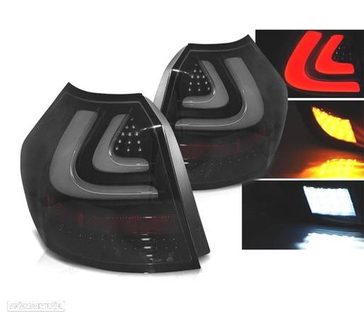 FAROLINS TRASEIROS LED PARA BMW E81 E87 04-07 PRETO FUMADO ESCURECIDO - 1