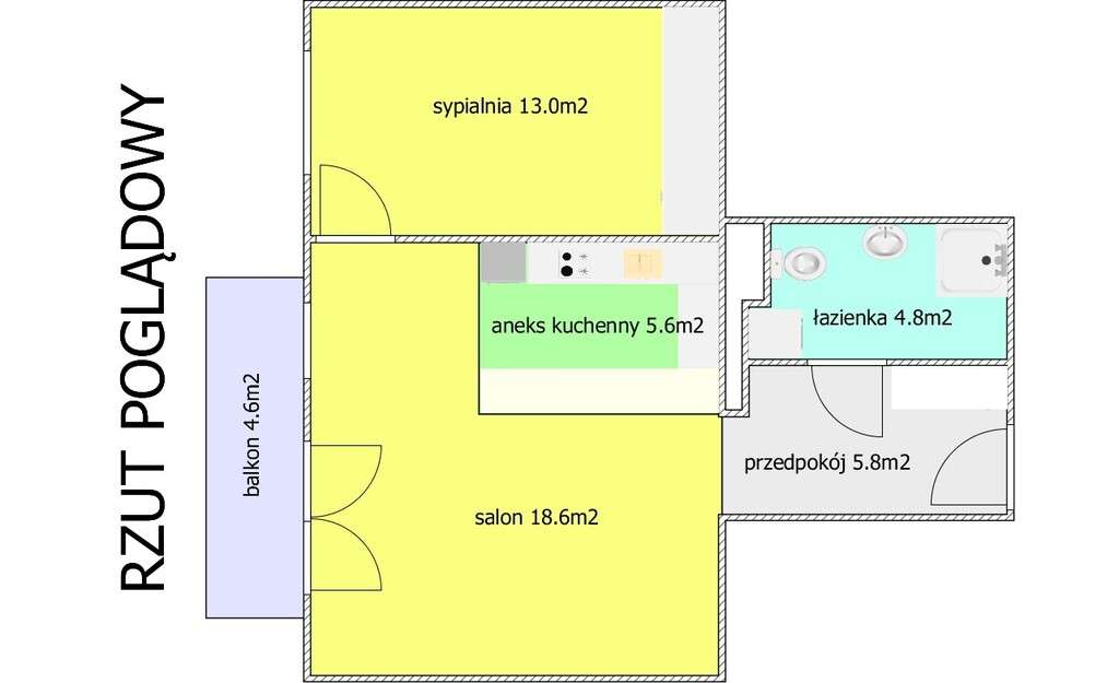 2 pokoje sprzedaż umeblowane Wrocław Fabryczna - Pełny obrazek: 3/20