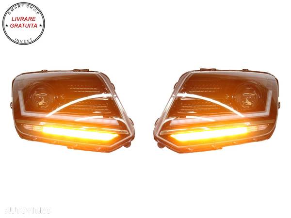 Faruri Osram LED DRL VW Amarok (2010-up) Semnal Dinamic Secvential Negru- livrare gratuita - 2