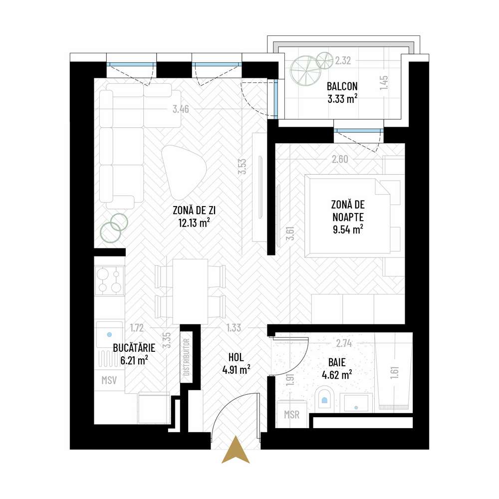 Proiect rezidențial premium-garsoniera– direct la bulevard!-1