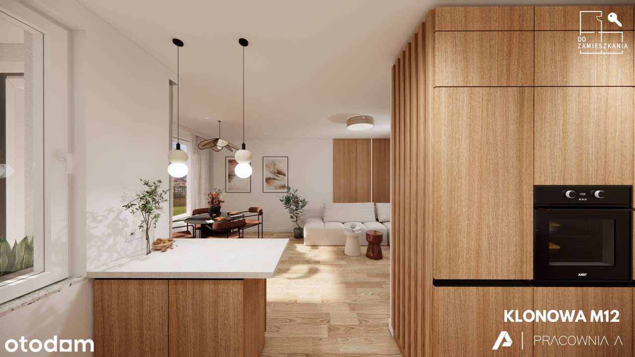 Nowe mieszkanie 3 pokoje, KLONOWA , przy zalewie -71m2 - Umeblowane