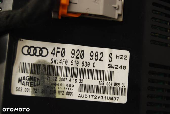 LICZNIK ZEGAR 4F0920982S AUDI A6 C6 2.0 TFSI UK - 4