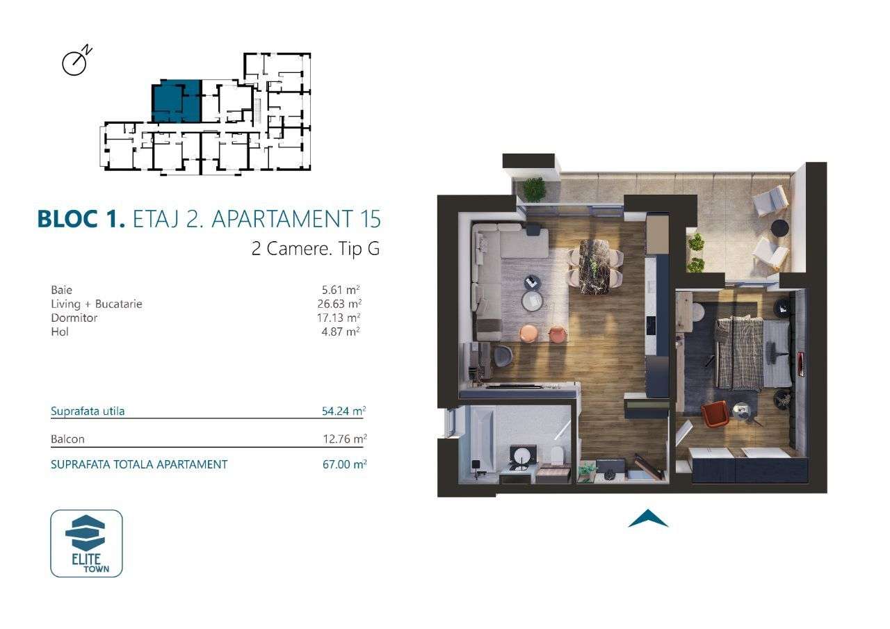 Apartament 2 camere | TORONTALULUI-6
